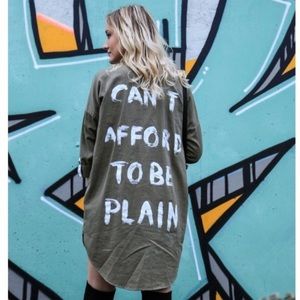 Zara Statement Army Green Blouse Jean Jacket
